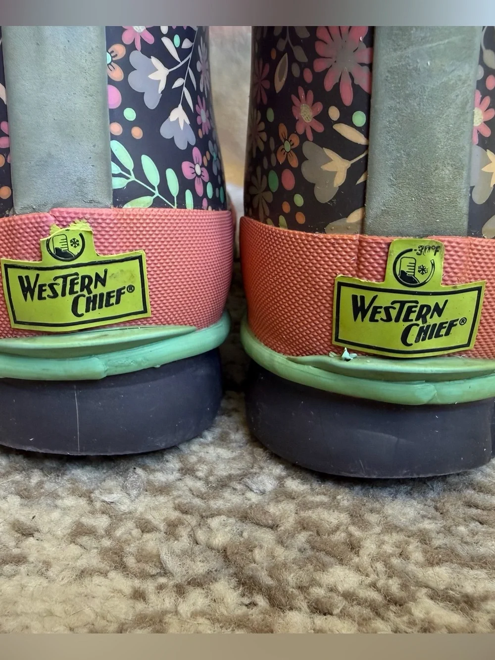 Western Chief Girls Floral Waterproof Snow Boots - Purple, Pink, Mint